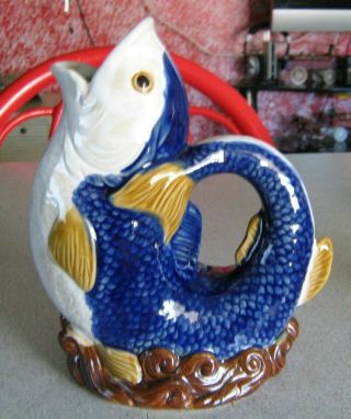 8 " Ceramic Pottery Fish Vintage Pristine