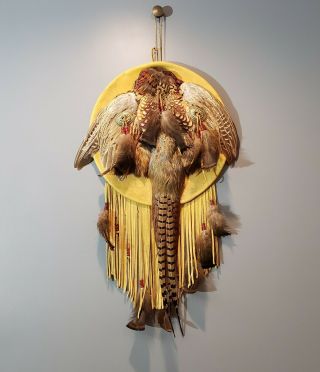 Mandala Vintage Native American Indian Handmade Dream Catcher \\ Leather Feather
