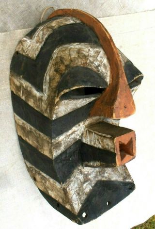 Vintage Wooden African Songye Kifwebe Mask