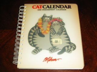 Rare B Kliban 2005 Cat Engagement Calendar Datebook - Whimsical Illustrated