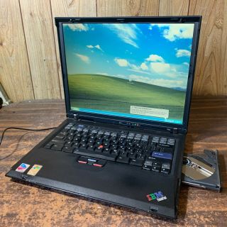 Ibm Thinkpad R60e 15 " Vintage Windows Xp Pro Sp3 Laptop 1.  50ghz 2gb 120gb Wifi