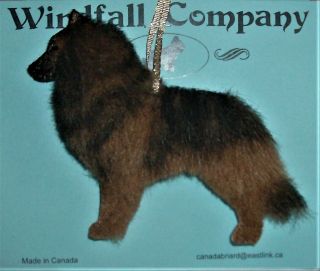 Belgian Tervuren Dog Plush Christmas Canine Ornament By Wc