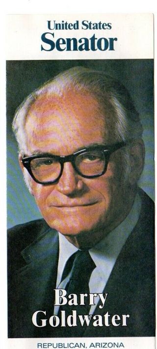 Barry Goldwater For Arizona Senator Campaign Brochure