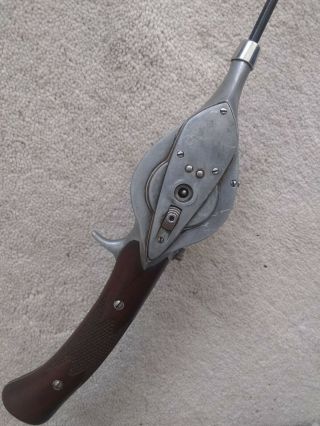 Vintage Hurd Caster Fishing Reel Rod Serial 38005 AC Walnut Pistol Grip 3