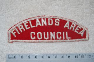 Boy Scout Red & White Firelands Area Council Strip Patch