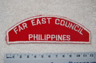 Boy Scout Red & White Far East Council Philippines Strip Patch