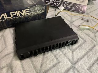 Vintage Alpine 3321 11 Band Graphic EQ w/Crossover /Sub For Repair Or Parts 2