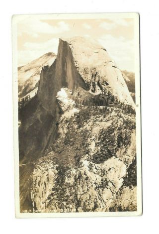Vintage Rppc Postcard Yosemite National Park Half Dome From Glacier Point