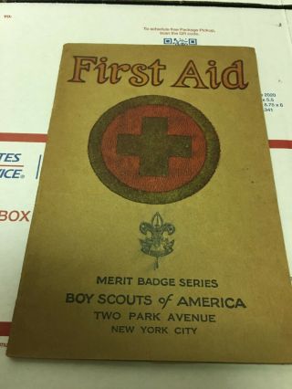 Vintage 1928 Bsa First Aid Merit Badge Series Booklet Boy Scouts America
