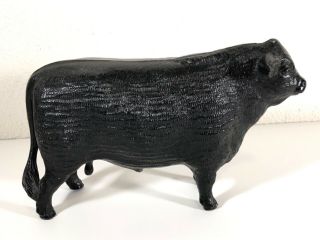 Vintage Hartland Plastic Black Angus Bull Cow Farmhouse Decor Farm Toy