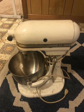 Vintage Hobart/kitchenaid Mixer Model K5 - A Heavy Duty Lift Stand Color - White