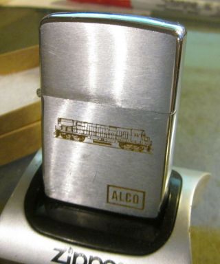 Vintage Rare 1966 Alco American Locomotive Company Zippo Lighter Railroad