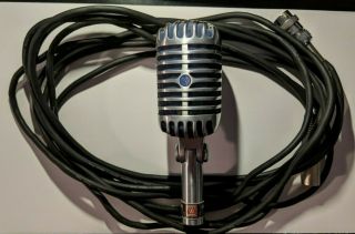 Webster Ss667 / Shure 55s Vintage 1960s Elvis Microphone With Cable