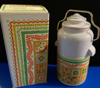 Vintage Avon Patchwork Quilt Design Bottle 1970s Cologne Milk Can - Read