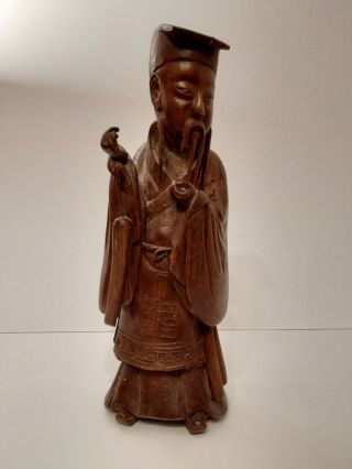 Rare 19th Century Chinese Handcarved Wooden Figure /statue 11 "