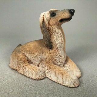 Don James Signed Afghan Hound Puppy Dog Figurine,  So Cute Stocking Stuffer