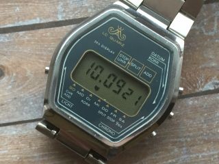 Vintage Ruhla Eurochron Lcd Quartz Gdr Wrist Watch 80’s Cal.  19 - 01