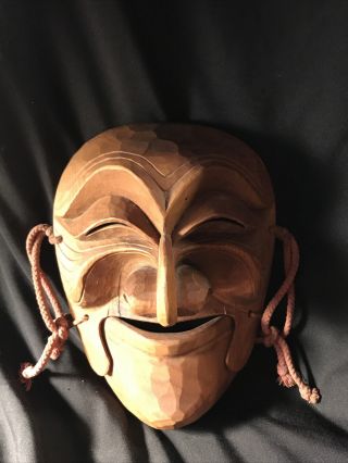 Hand Carved South Korean Vintage Mans Face/ Mask
