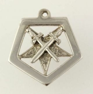 Order Of The Eastern Star - Sterling Silver Masonic Oes Sentinel Officer Charm