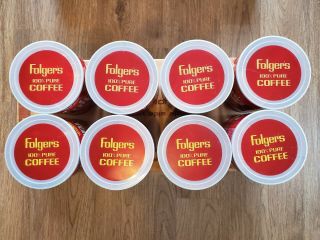 Attic Find Vintage Folger’s Coffee Tin Can,  3 LBS,  7 