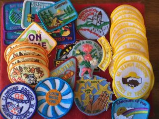 50.  - Vintage Girl Scout Event/fun Patches - See Photos