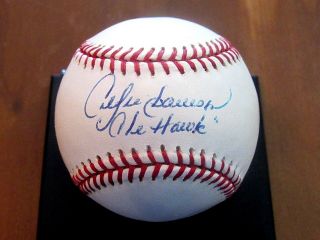 Andre Dawson The Hawk Expos Cubs Hof Signed Auto Vintage Baseball Jsa Authentic