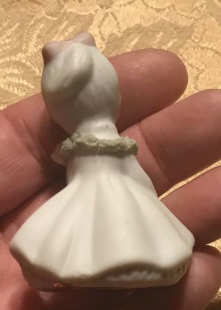 Vintage Enesco Small Porcelain Girl Figurine 2 1/4” Great Details H415 2