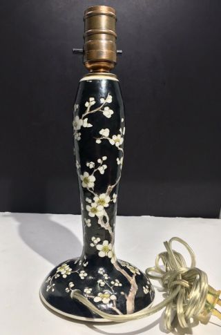 Antique Chinese Kangxi Famille Noire Qing Dynasty Candlestick Lamp 18th Century 3