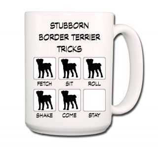 Border Terrier Stubborn Tricks Extra Large 15oz Coffee Mug
