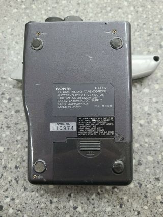 Sony TCD - D7 Walkman DAT Digital Audio Tape Recorder vintage 2