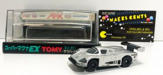 Vintage Tomy Afx G Plus Ex - 001 Mercedes Grey/silver Japan 63 W/ Case