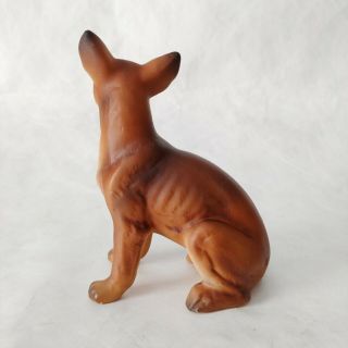 Chihuahua Dog Figurine Porcelain Vintage Brown Japan Sitting 4 - 3/4 