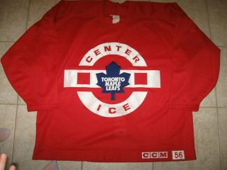 Vintage Toronto Maple Leafs Off.  Lic.  Authentic Ccm Practice Jersey,  Size 56