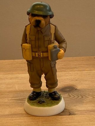 Border Terrier Dog Antique Robert Harrop Ltd Ed Wwii Soldier 2010