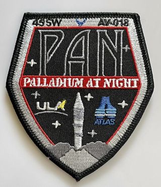 Ula Atlas V Av - 018 Pan Palladium At Night Space Launch Vehicle Mission Patch 4”.