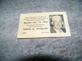 1955 Frank H Wheeler House Of Delegates Alleghany County Covington Clifton Forge