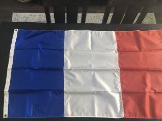 Vintage 1973 France French National Flag Annin Nyl - Glo 100 Nylon Bunting 3’x5’
