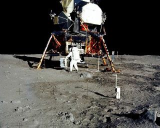 Apollo 11 Buzz Aldrin & Lunar Module 8x10 Silver Halide Photo Print