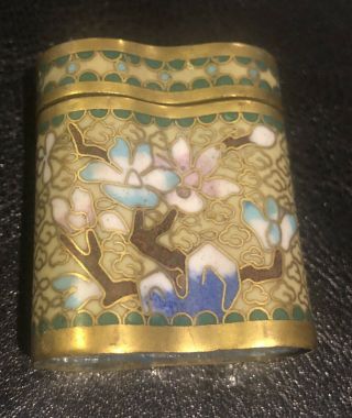 Antique Chinese Bronze Cloisonne Enamel Opium Canister Jar Snuff Box