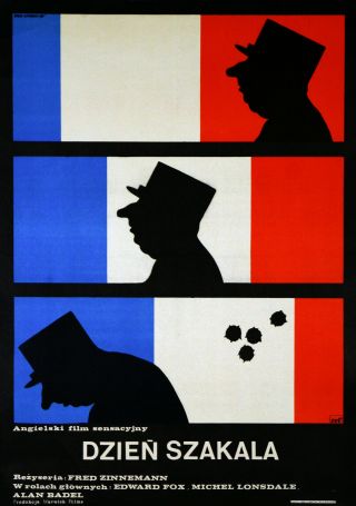 Rare Polish Movie Poster,  " The Day Of The Jackal ",  1975