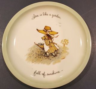 Vintage Holly Hobbie Collector Plate 1972 " Love Is Like A Garden.  "