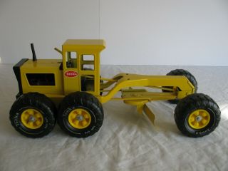 Vintage 1976 - 77 Tonka Toys Pressed Steel Yellow Road Grader 2510 Ex