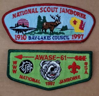 Awase Lodge 61 1997 Nsj Csp And Flap.  Bay Lakes Council Pair