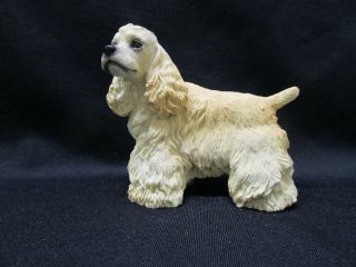 Vintage Stunning Crafted Blonde Cocker Spaniel Resin Figurine,  Standing,  3 " Tall