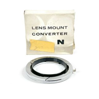 :canon Vintage Lens Mount Converter N - Fd To Nikon F W/ Box [rare]