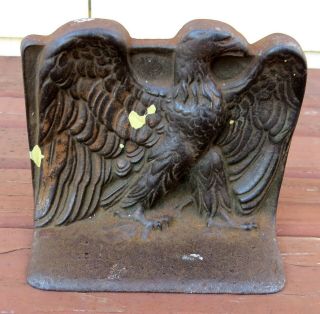 Snead & Co.  Ironworks Jersey City,  Nj Cast American Eagle Bookend C.  1900 1