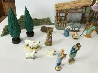 ONE of a KIND Vtg ' 97 Mr Christmas in Bethlehem Nativity Set Repurposed COMPLETE 3