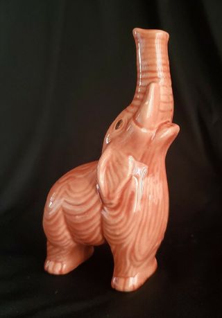 Elephant With Trunk Up For Luck Bud Vase Vintage Secret Santa Gift Pink
