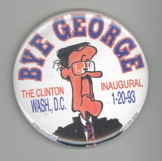 Bill Clinton Al Gore Inauguration Political Button Pinback Hillary George Bush