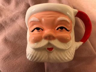 Vintage Ceramic Santa Mug - Wales - Japan 3” High